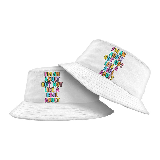 I'm an Adult Bucket Hat - Colorful Hat - Printed Bucket Hat - Wnkrs