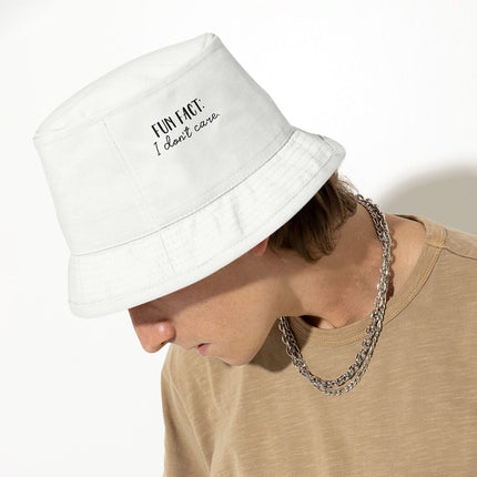 Fun Fact I Don't Care Bucket Hat - Cool Hat - Trendy Bucket Hat - Wnkrs