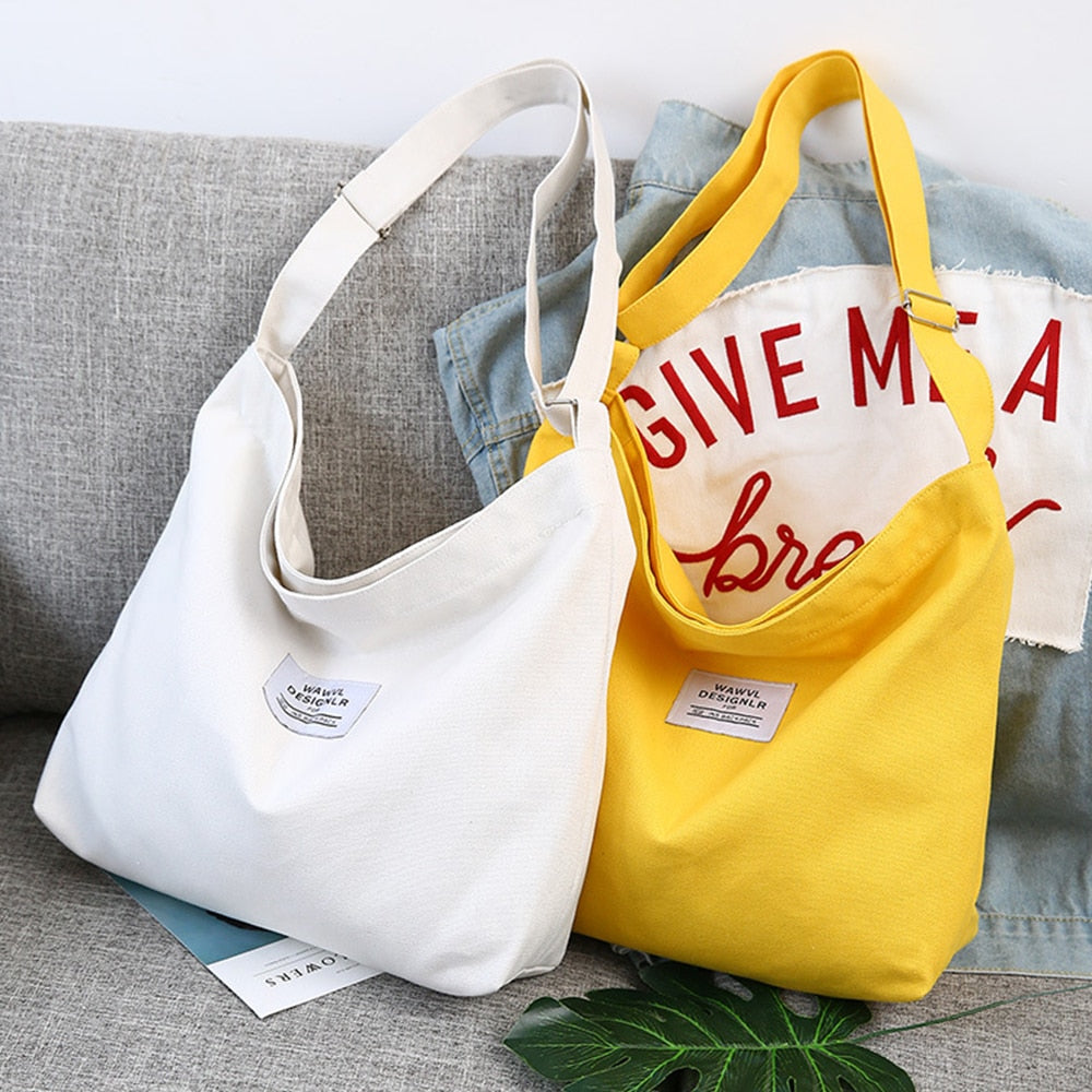 Retro Style Canvas Shopping Bag
