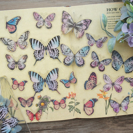 Ink Butterfly Style PVC Stickers 38 pcs Set - wnkrs