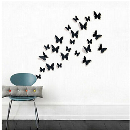 3D Solid Color Butterfly Wall Stickers Set - wnkrs