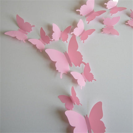 3D Solid Color Butterfly Wall Stickers Set - wnkrs