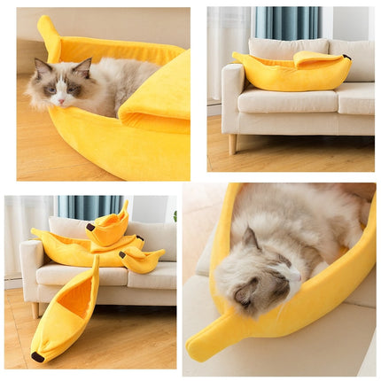 Banana Shaped Cat Bed House - wnkrs