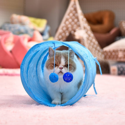 Colorful Tunnel Toy for Cats with Two Balls - wnkrs