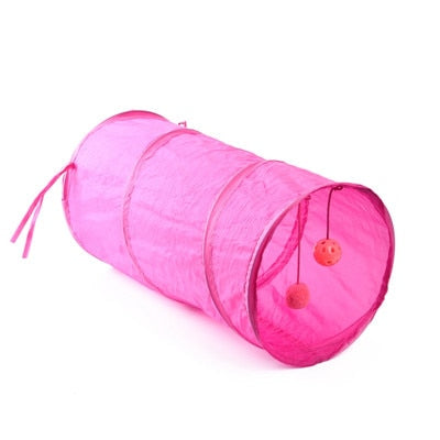 Colorful Tunnel Toy for Cats with Two Balls - wnkrs