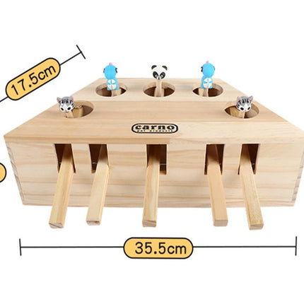 Interactive Wooden Cat Popping Toy - wnkrs