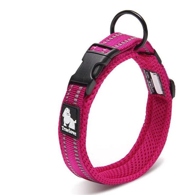 Adjustable Nylon Dog Collars with Reflective Stripes - wnkrs