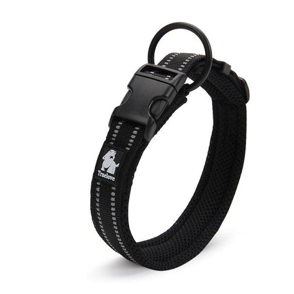 Adjustable Nylon Dog Collars with Reflective Stripes - wnkrs