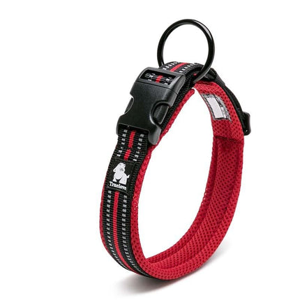 Adjustable Nylon Dog Collars with Reflective Stripes - wnkrs