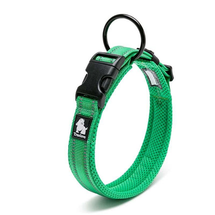 Adjustable Nylon Dog Collars with Reflective Stripes - wnkrs