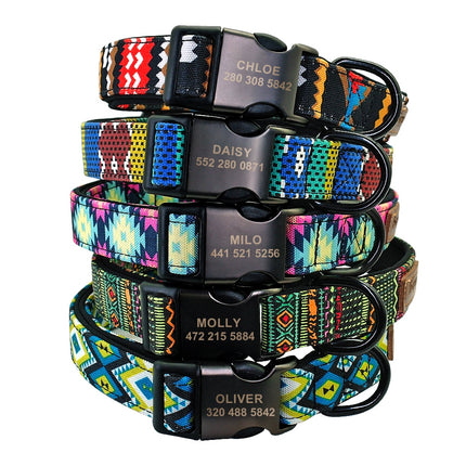 Personalized Nylon Dog Tag Collar - wnkrs