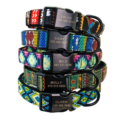 Personalized Nylon Dog Tag Collar - wnkrs