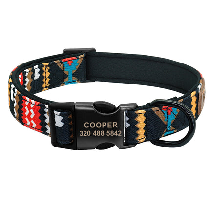 Personalized Nylon Dog Tag Collar - wnkrs