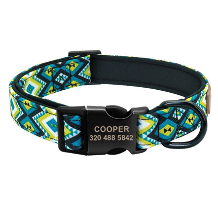 Personalized Nylon Dog Tag Collar - wnkrs