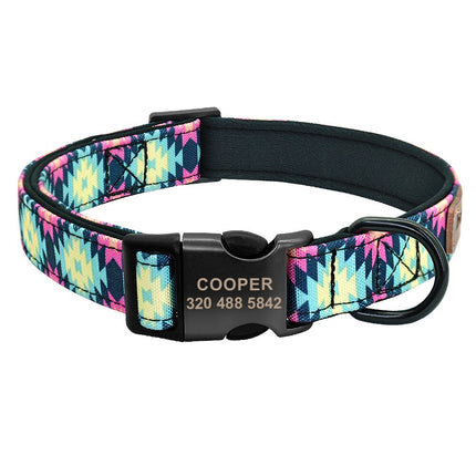 Personalized Nylon Dog Tag Collar - wnkrs