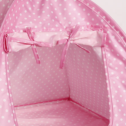 Waterproof Cat Outdoor House with Polka Dot Print - wnkrs