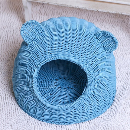 Pretty Round Woven Pet Bed - wnkrs