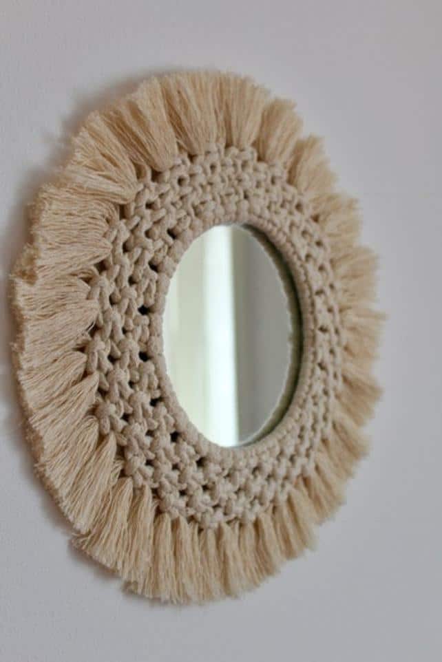 Round Embroidered Tapestry Mirror - wnkrs