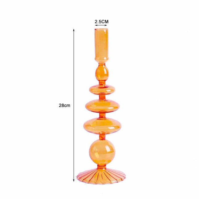 Nordic Multicolored Glass Candle Holder - wnkrs
