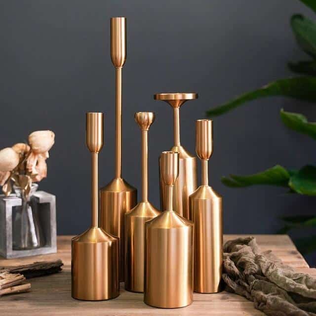 Bottle Shaped Metal Candle Holder