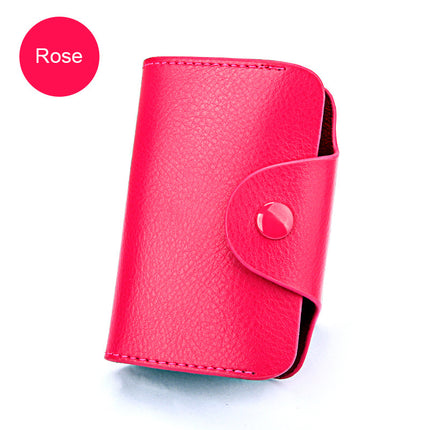 Business Colorful Genuine Leather Women's Card Holder - Wnkrs