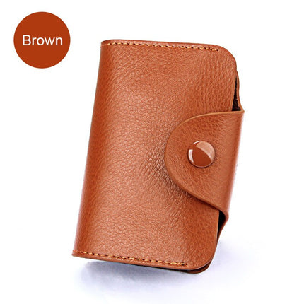 Business Colorful Genuine Leather Women's Card Holder - Wnkrs