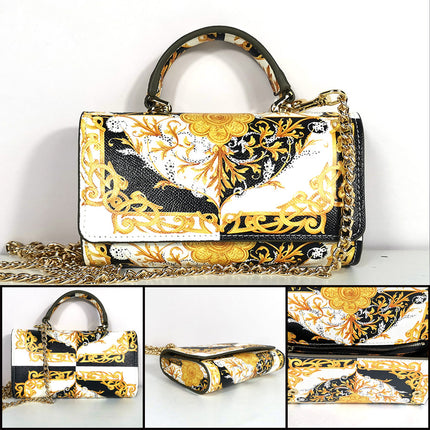 Colorful Printed Chain Mini Handbag - Wnkrs