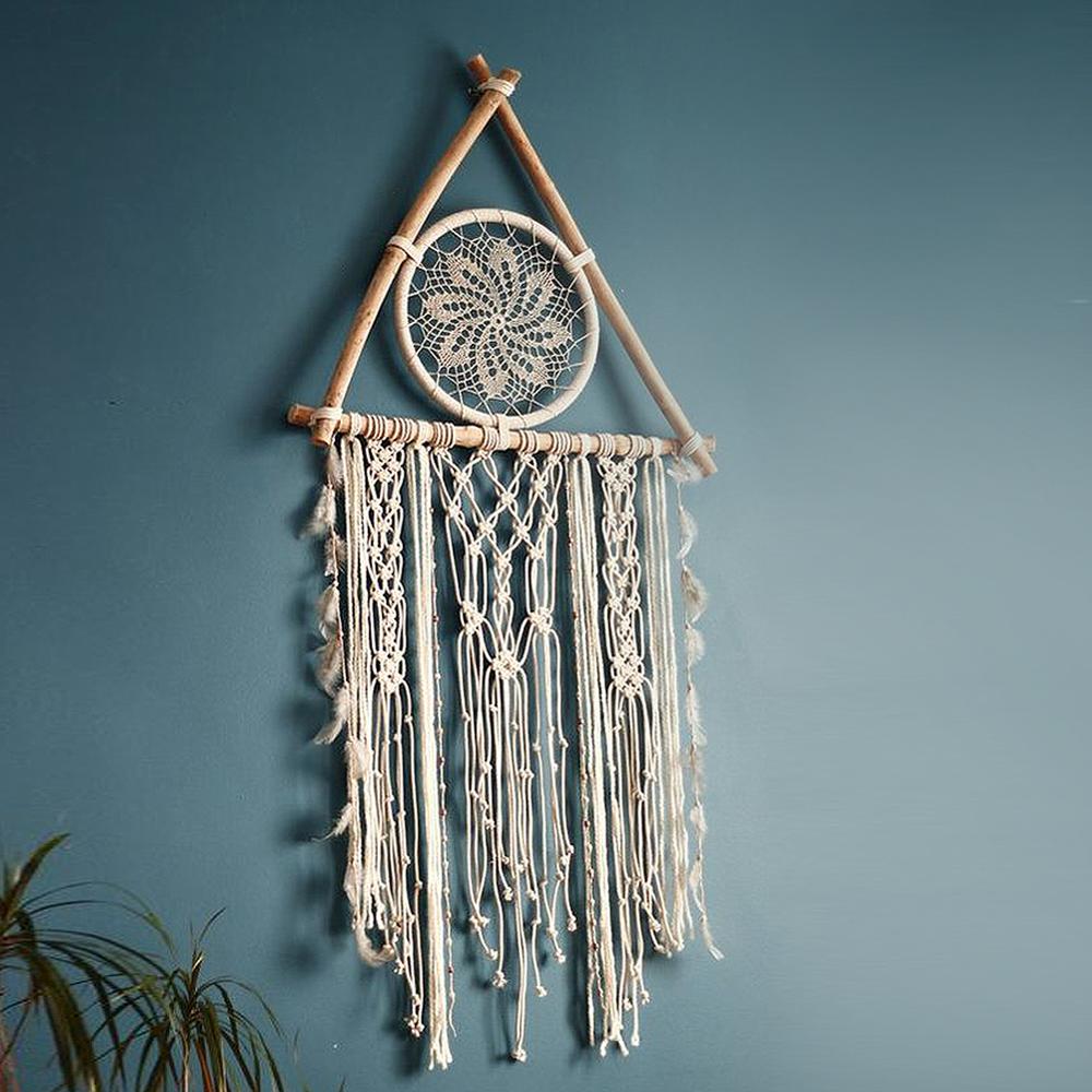 Macramé Cotton Woven Dream Catcher Wall Decoration