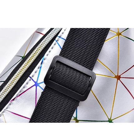 Women's Holographic Geometric Patterned Waist Bag - Wnkrs