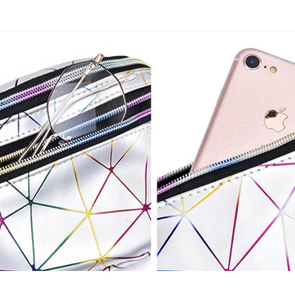 Women's Holographic Geometric Patterned Waist Bag - Wnkrs