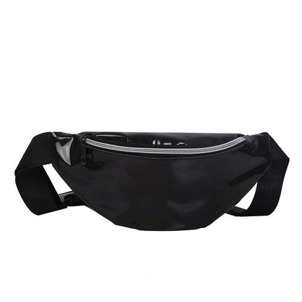 Women's Holographic Geometric Patterned Waist Bag - Wnkrs