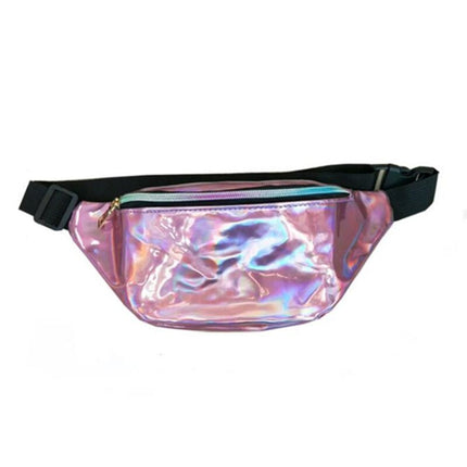 Women's Holographic Geometric Patterned Waist Bag - Wnkrs