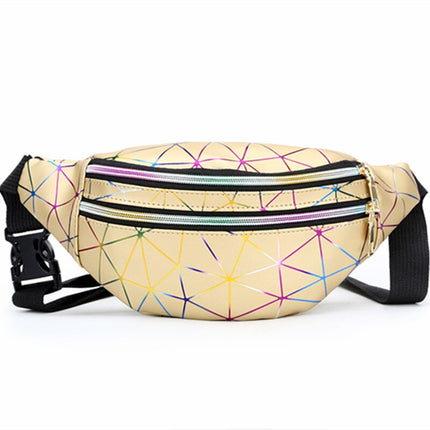 Women's Holographic Geometric Patterned Waist Bag - Wnkrs