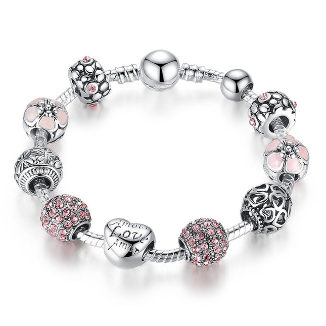 Women's Elegant Silver Beaded Bracelet - Wnkrs