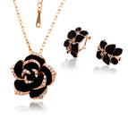 pendientes-colgante-oro-rosa-negro