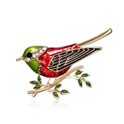 Women's Enamel Songbird Brooch - Wnkrs