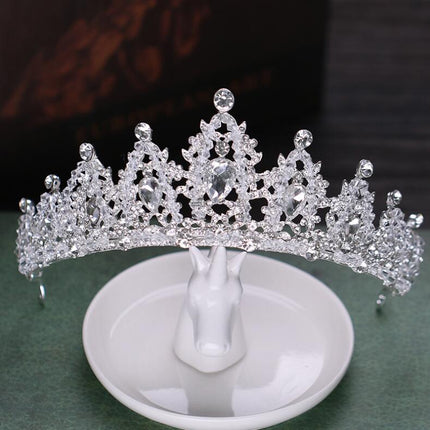 Vintage Style Rhinestone Decorated Crown for Women - Wnkrs