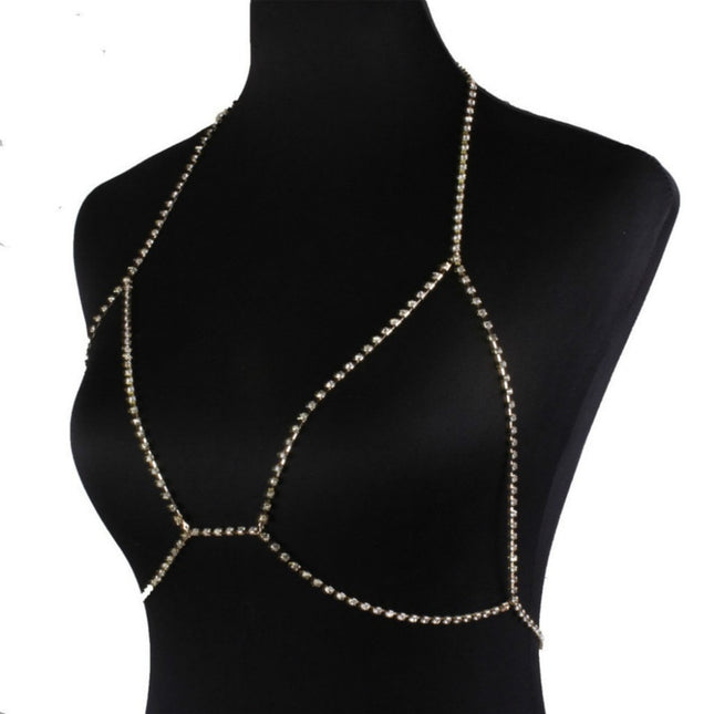 Shining Rhinestone Chest Chain - Wnkrs