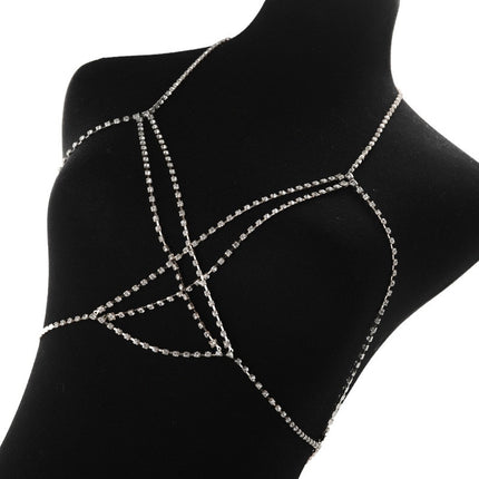 Shining Rhinestone Chest Chain - Wnkrs