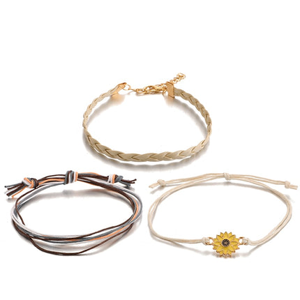 Bohemia Sunflower Charm Anklets - Wnkrs
