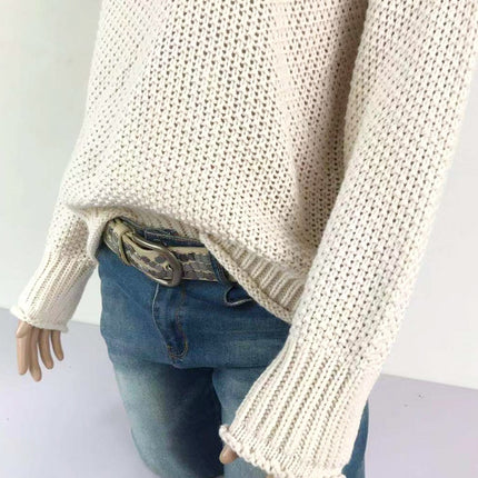 Women's Knitted Loose Pullover - Wnkrs