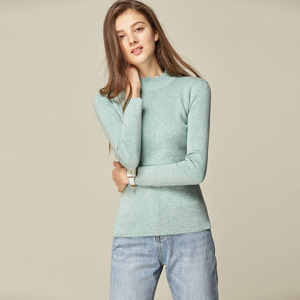 Solid Round Neck Jumper for Women - Wnkrs