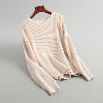 Women's Casual Round Neck Jumper - Wnkrs