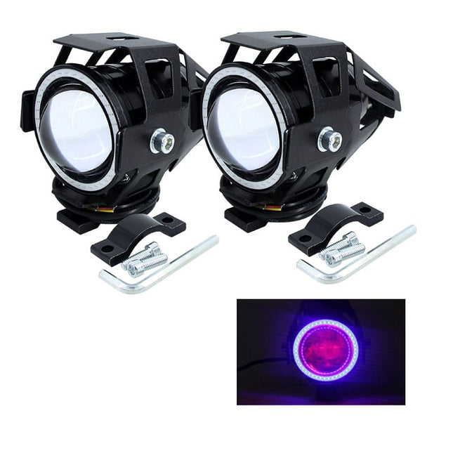 DC 12 V Motorcycle Headlights Pair with Angel Eye - wnkrs