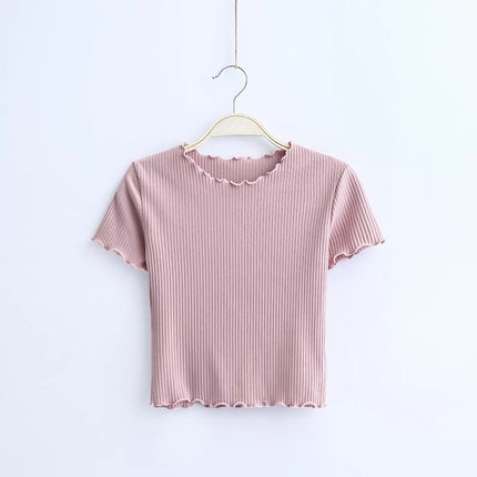 Vintage Slim Fit Short Sleeve Top for Women - Wnkrs