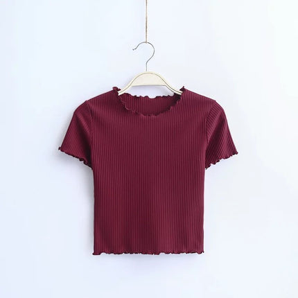 Vintage Slim Fit Short Sleeve Top for Women - Wnkrs