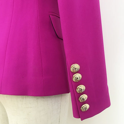 Button Women's Blazer in Pink Color - Wnkrs