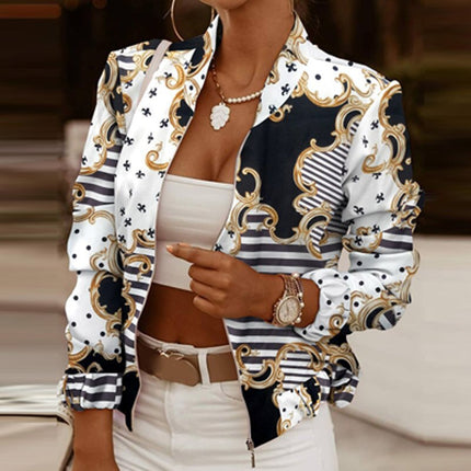 Women's Printed Bomber Jacket - Wnkrs