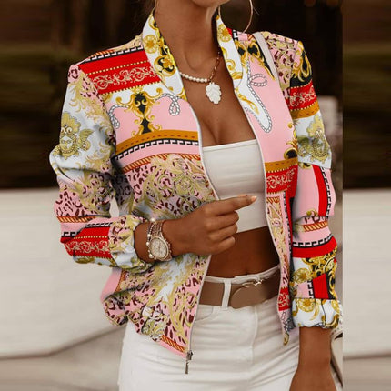 Women's Printed Bomber Jacket - Wnkrs