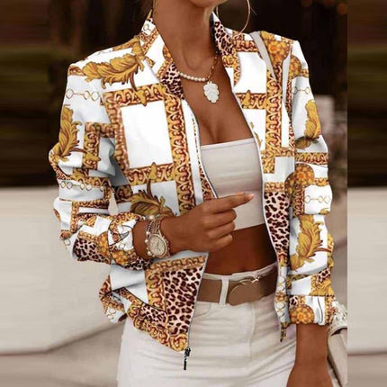 Women's Printed Bomber Jacket - Wnkrs